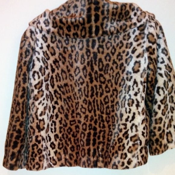 INC International Concepts leopard coat.  Size P/P in good condition, runs big. - Picture 2 of 2
